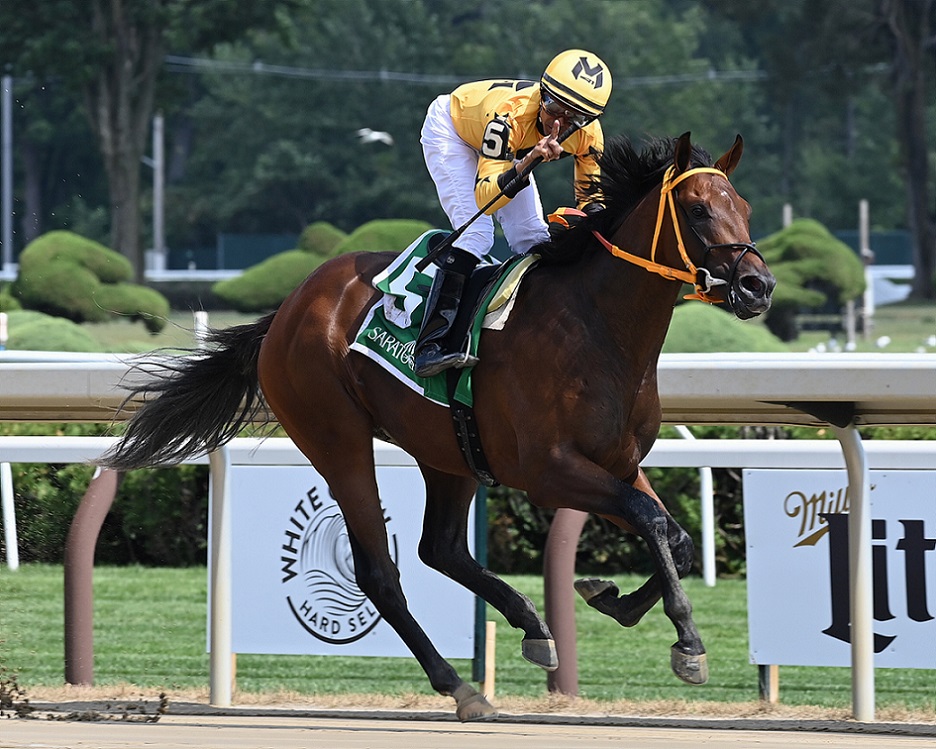 V Mart, horse, Hard Spun, Maiden Special Weight, jueves, 21 de julio de 2022, Saratoga. Foto: Coglaniese Photo