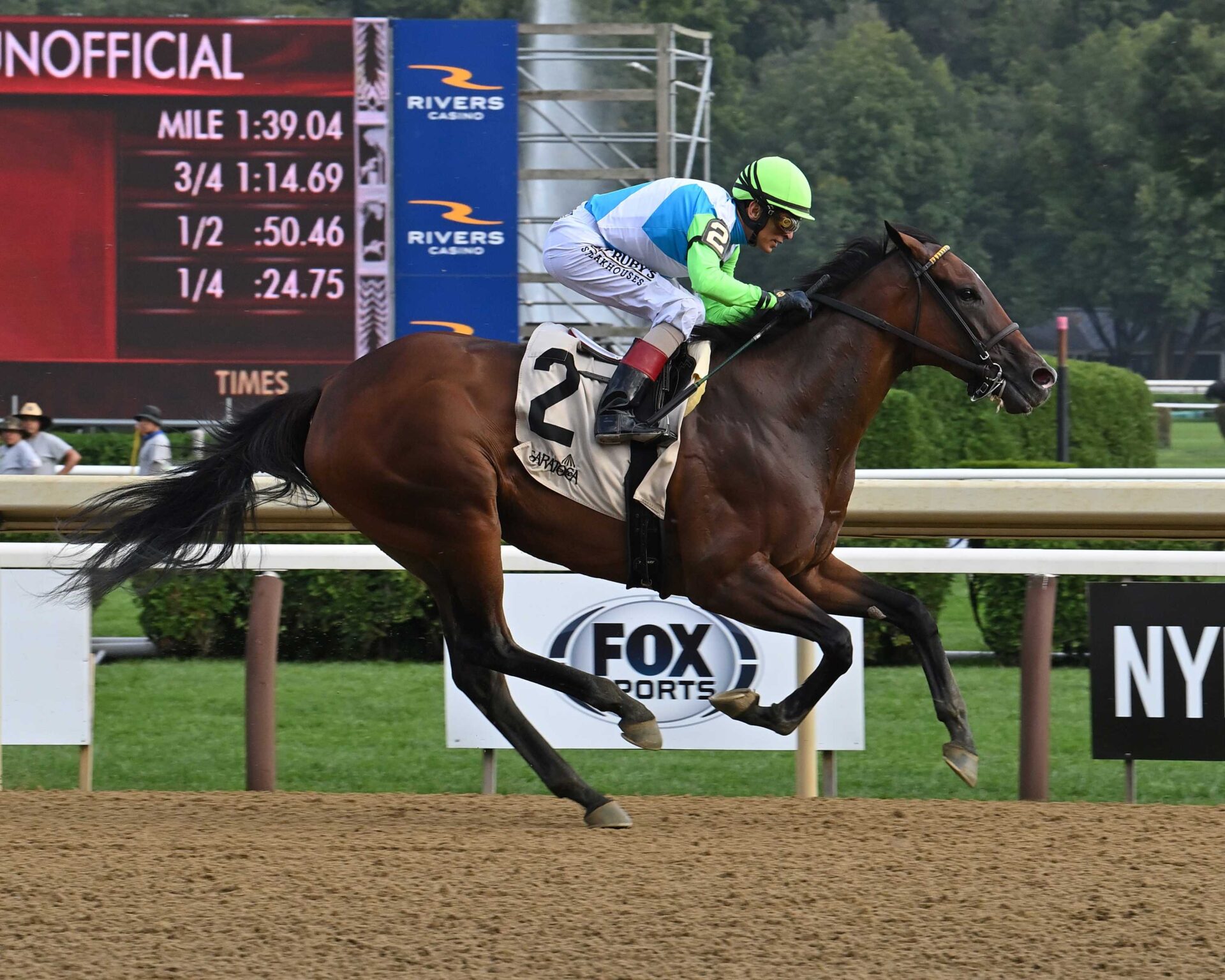 Landed, horse, Omaha Beach, Fleet Indian Stakes, domingo, 25 de agosto de 2024, Saratoga. Foto: Coglaniese Photo & Susie Raisher