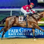 Magnitude, horses, No This Time, Risen Star Stakes, sábado, 15 de febrero de 2025, Fair Grounds. Foto: Hodges Photography