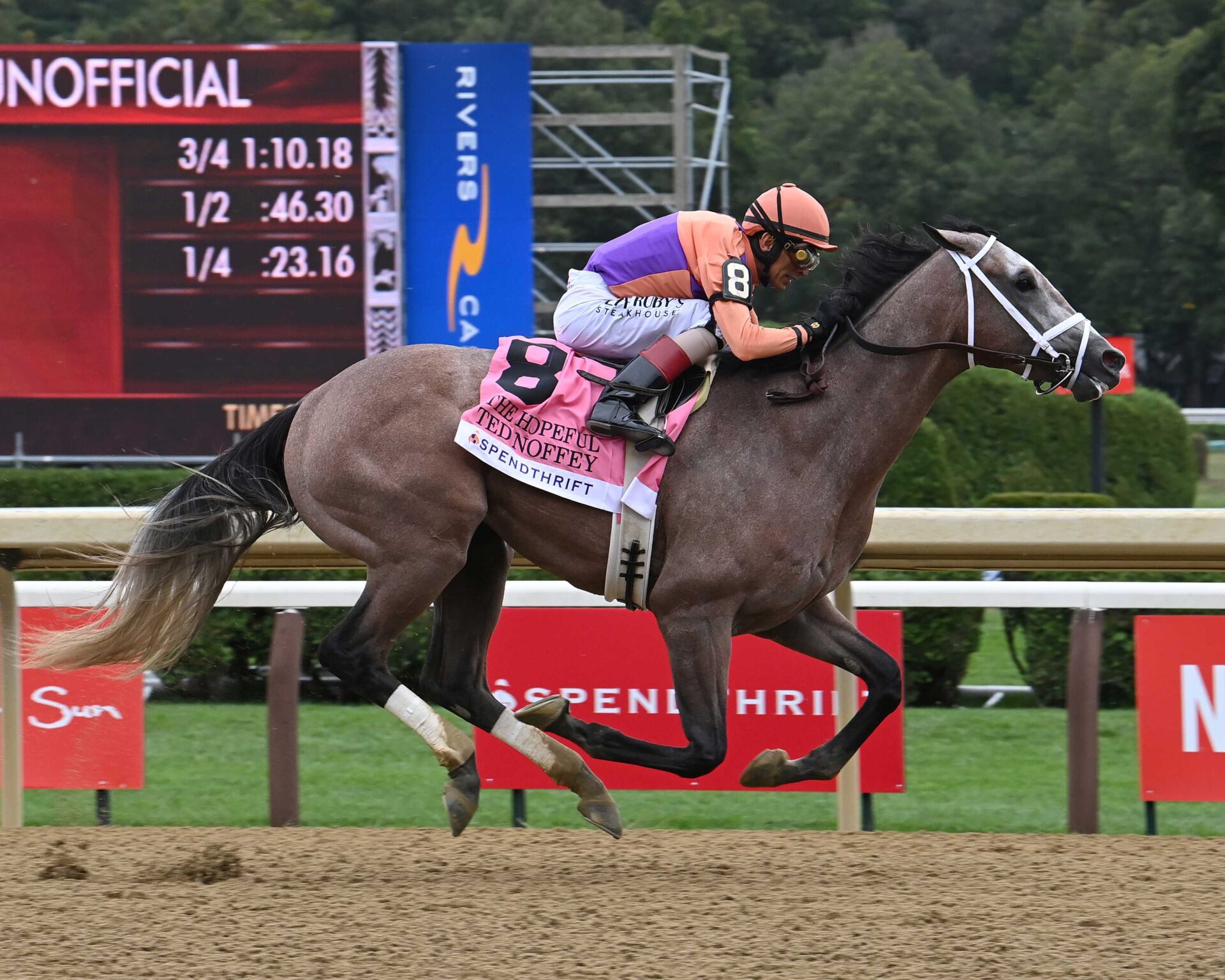 Ted Noffey, horses, Spendthrift Farm, Hopeful Stakes, lunes, 1 de septiembre de 2025, Saratoga. Foto: Coglaniese Photo & Susie Raisher