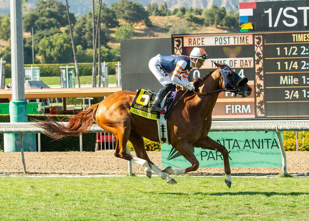 Gold Phoenix, Horses, Belardo, San Juan Capistrano Stakes, domingo, 14 de junio de 2026, Santa Anita Park. Foto: Benoit Photo